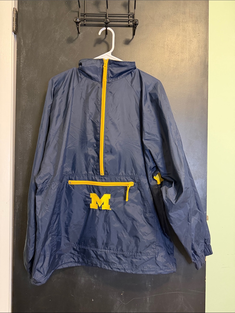 Vintage Michigan Wolverines Pullover Windbreaker Jacket M